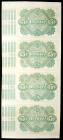 Louisiana $5.00 Baby Bond, Uncut Sheet of 4, Series 1873, all have five coupons - 2