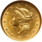 1852 $1 Gold Liberty NGC MS62