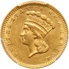 1862 $1 Gold Indian PCGS AU58