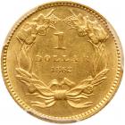 1862 $1 Gold Indian PCGS AU58 - 2