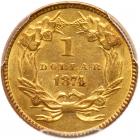 1874 $1 Gold Indian PCGS AU58 - 2