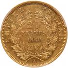 France. 20 Francs, 1860-A PCGS AU53 - 2