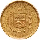 Peru. Libra, 1905-GOZF PCGS About Unc - 2