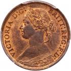 Great Britain. Farthing, 1865 PCGS MS65 RB