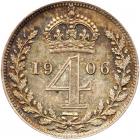 Great Britain. Maundy Fourpence, 1906 Choice Unc - 2