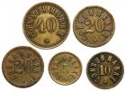 Palestine, Complete Set of 4 of Templar Tokens (Plus Extra 20 Paras), Second Issue, c. 1880-1917 - 2