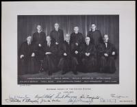 Warren Court, Exceptional Signed Photograph by All Nine Members, June, 1959