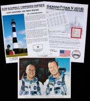 Two Early NASA Artifacts; Gemini -Titan V (GT-5) Flown Checklist Manual Page Grid plus a Scarce Pin Section from the Cape Canave