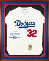 Sandy Koufax Signed LA Dodgers Baseball Jersey Embroidered with Career Achievements, Cooperstown Collection Edition 2/10