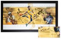 Outstanding Kobe Bryant Signed Photo-To-Art Collage from 2002, Limited Edition 3/50 50" Wide from Upper Deck