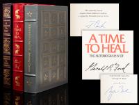 Carter, Jimmy. Gerald Ford, George Walker Bush. Three Signed Presidential Autobiographies Published by Easton Press