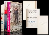 Hoover, J. Edgar, Rudy Giuliani & Mobster Mickey Cohen; Three Signed Books by Tarnished Men