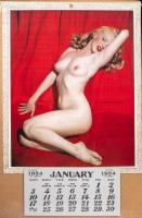 Marilyn Monroe; Collectible, RisquÃ©, "Golden Dreams" Calendar from 1954