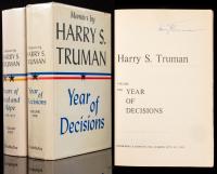 Truman, Harry S., Memoirs "Year of Decisions" and "Years of Trial and Hope" with First Volume Signed by Truman