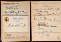 Roosevelt, Franklin Delano Autograph on Executive Mansion Card, Plus Other Politicos and Notables from the 1930s