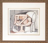 Picasso, Pablo, Signed by Marina Picasso. Femme a la Toilette