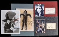 THE WIZARD OF OZ: Excellent Collection of 10 Signatures including Judy Garland, Ray Bolger (x2) and 7 Munchkins