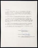 Manson, Charles Milles: Document Signed Giving Permission to Nuel Melton Emmons to Author Biography