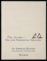 Clinton, William Jefferson and Al Gore, 52nd Presidential Inaugural Program with Signatures