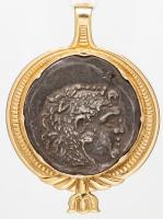 Ancient Greek Coin Pendant. Macedonian Empire. Alexander III The Great In Presentation Folio