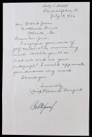 Bobby Jones: Legendary Golfer of the 1920s and 1930s. Signed Letter Dated July 18, 1932