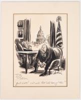 Eldon Dedini; Original Illustration for New Yorker Magazine, Inscribed, Signed and Gifted to Political Stand Up Comedian, Mort S