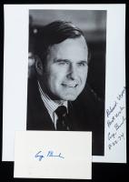 Bush, George H. W. -- Signed, Inscribed Photo and Signed Card
