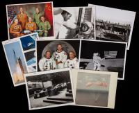 Impressive Collection of 100+ Unique, Vintage Original Glossy Photos, Some Lithographs, from Mercury, Gemini, Apollo, Skylab and