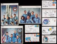 STS-5, STS-6, STS-7, STS-8, STS-9; Ten Multi-Signed Covers and Photos. Incl. Sally Ride, 1st Woman in Space, 2 of Moonwalker, J.