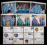 STS-51-A to STS-61-C Crew Signed Photos and Covers 34 Signed Pieces, 120+ Signatures, Including Ellison Onizuka & Mike Smith