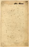 Adams, John -- Signed Flyleaf or Endpaper Removed from a Small Book