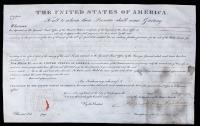 Jackson, Andrew -- Signed Land Grant Dated January 5, 1831