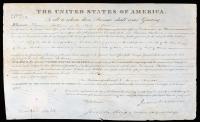 Monroe, James - Signed Land Grant Dated 1821