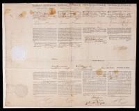 Jefferson, Thomas and James Madison Four Language Ship's Paper Signed as President and Secretary of State