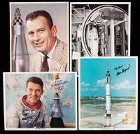 Project Mercury Collection: Six Signed Photos: Alan Shepard, Wally Schirra (x4) and Deke Slayton Plus One Unsigned Mercury 7 Ast