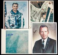 Project Gemini Collection: 7 Signed Photos + 1 Trading Card: Included are McDivitt (x2), Cooper, Schirra (x2), Borman, Cernan an