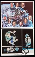 Rare Signed Skylab Composite Photo of All Prime Crews and Signed Apollo-Soyuz Photo by the Two Cosmonauts and Three Astronauts.