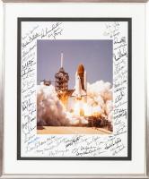 Stunning Challenger Liftoff Photo, STS-6 Signed on Mat by 58 Shuttle Astronauts, Autographs Exceptionally Clean and Legible