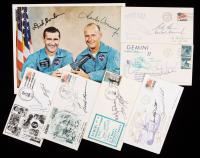 Collection of 6 Project Gemini Dual Signed Commemorative Covers including Gemini 4 Signed by McDivitt and White and Gemini 5, Co