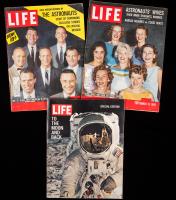 Nine Original Editions of LIFE MAGAZINE Including: The Famous Mercury 7 Astronauts, The Next Issue The Wives (1959) 7 Issues Inv