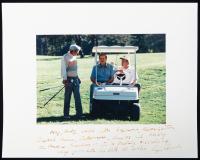 Bush, George H.W. -- Signed Color Golf Photo With Long Autograph Inscription to Dan Rostenkowski