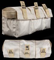 Apollo 15: <I>(REVISED LISTING)</I> 70 MM Film Magazine Tri-Sectioned Stowage Bag Intended for Lunar Surface, Tagged 'LM', Dick