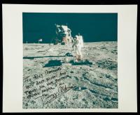 Apollo 11: Buzz Aldrin Inscribed and Signed Photo to Dick Underwood Thanking Him "For Helping Record It All".