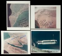 Project Gemini: 4 Inscribed and Signed Photos to Dick Underwood Including Signatures by Grissom, Armstrong, Aldrin, Conrad, Youn