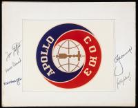 Dick Underwood's Personally Owned Full Crew Signed ASTP Logo and Jack Lousma Signed Spacelab Image