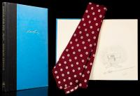 Hoover, Herbert -- His Initialed Book Sketch and Personally-worn Silk Necktie
