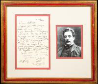 Puccini, Giacomo; Acclaimed Italian Composer Handwritten Letter Dated 1905 Written on His Residential Letterhead. Amusing Conten