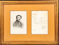 Donizetti, Gaetano; Leading Italian Composer of the Early 19th Century, Handwritten and Signed Letter on Personal Stationery.