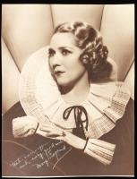 Stunning Mary Pickford Signed, Oversized Double Weight Sepia-Toned Portrait, Early 1930s