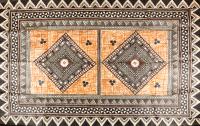 Beautiful Vintage Tapa Cloth (Barkcloth) Long Table Runner from Fiji